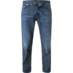 BOSS Black Herren Jeans blau Baumwoll-Stretch