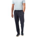 BOSS Green Herren Bundfaltenhose blau Mikrofaser