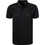 BOSS Green Herren Polo-Shirt grau Mikrofaser Slim Fit