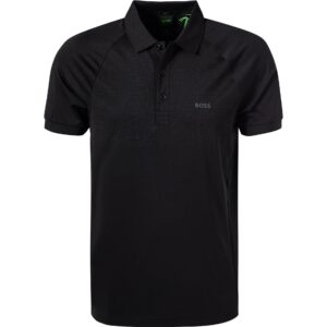 BOSS Green Herren Polo-Shirt grau Mikrofaser Slim Fit