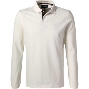 Barbour Herren Polo-Shirt weiß Baumwoll-Piqué