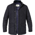 Barbour Herren Steppjacke blau Mikrofaser unifarben