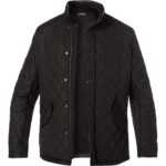 Barbour Herren Steppjacke schwarz Mikrofaser unifarben