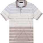 Brax Golf Herren Polo-Shirt beige Baumwolle gestreift