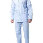 DEREK ROSE Herren Pyjama blau Baumwolle unifarben Classic Fit