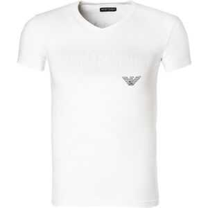 EMPORIO ARMANI Herren T-Shirt weiß Baumwolle unifarben