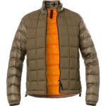 FIRE + ICE Herren Daunenjacke grün Mikrofaser unifarben