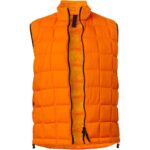 FIRE + ICE Herren Daunenweste orange Mikrofaser unifarben