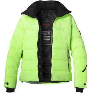 FIRE + ICE Herren Steppjacke grün Mikrofaser unifarben