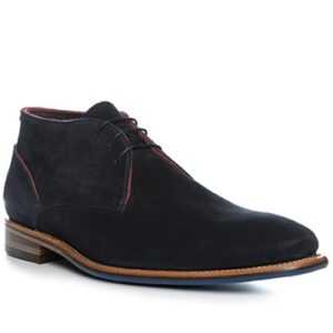 Floris van Bommel Herren Schuhe blau Velours