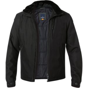 HECHTER PARIS Herren Jacke schwarz Mikrofaser unifarben