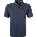 HECHTER PARIS Herren Polo-Shirt blau Baumwoll-Piqué