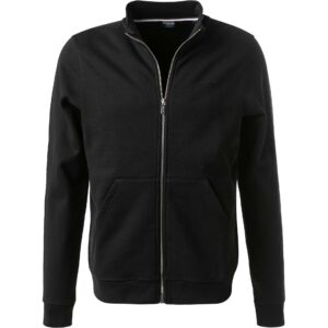 HECHTER PARIS Herren Sweatjacke schwarz Baumwolle unifarben