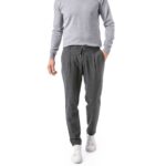 HILTL Herren Bundfaltenhose grau meliert Slim Fit