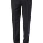 HILTL Herren Bundfaltenhose schwarz Schurwolle Classic Fit