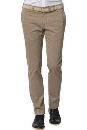 HILTL Herren Chino beige Baumwolle Slim Fit