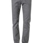 HUGO BOSS Herren Hose grau Baumwolle