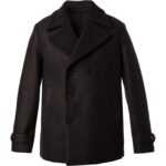 Harris Wharf London Herren Cabanjacke braun Schurwolle unifarben