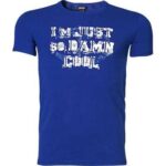 Just cavalli Herren T-Shirt blau Baumwolle unifarben