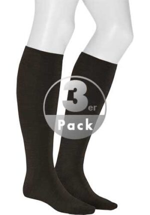 KUNERT Men Herren Socken braun Schur-Wolle unifarben