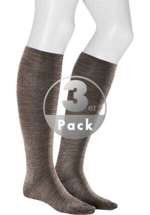 KUNERT Men Herren Socken braun Schur-Wolle unifarben