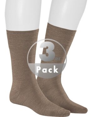 KUNERT Men Herren Socken braun Schur-Wolle unifarben