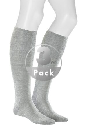 KUNERT Men Herren Socken grau Schur-Wolle unifarben