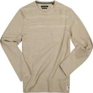 Marc O'Polo Herren Pullover beige Baumwolle unifarben