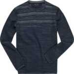 Marc O'Polo Herren Pullover blau Baumwolle unifarben