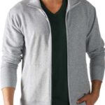 Mey Herren Sweatjacke grau Baumwolle meliert