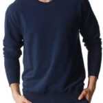 Mey Herren Sweatshirt blau Baumwolle