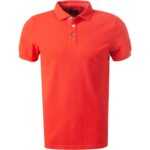 N.Z.A. Herren Polo-Shirt rot Baumwoll-Piqué