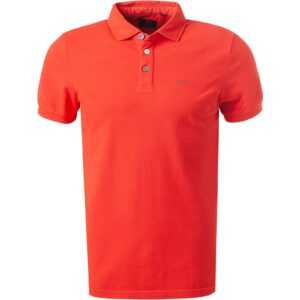 N.Z.A. Herren Polo-Shirt rot Baumwoll-Piqué