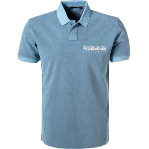 NAPAPIJRI Herren Polo-Shirt blau Baumwoll-Piqué