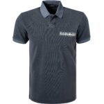 NAPAPIJRI Herren Polo-Shirt blau Baumwoll-Piqué