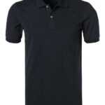 OLYMP Herren Polo-Shirt blau Baumwoll-Piqué