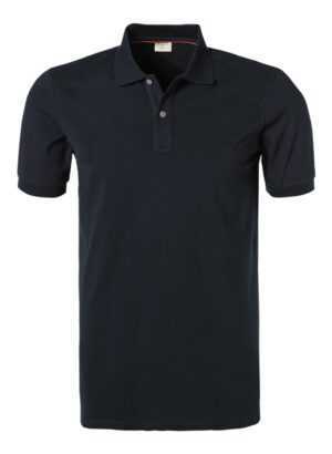 OLYMP Herren Polo-Shirt blau Baumwoll-Piqué