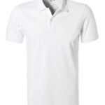 OLYMP Herren Polo-Shirt weiß Baumwoll-Piqué