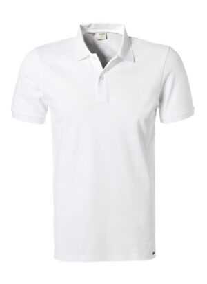 OLYMP Herren Polo-Shirt weiß Baumwoll-Piqué