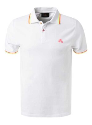 PEUTEREY Herren Polo-Shirt weiß Baumwoll-Piqué