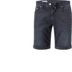 Pierre Cardin Herren Jeansshorts grau Baumwolle