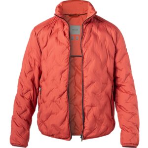 Pierre Cardin Herren Steppjacke rot Mikrofaser unifarben