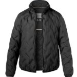 Pierre Cardin Herren Steppjacke schwarz Mikrofaser unifarben