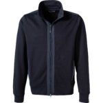 Pierre Cardin Herren Sweatjacke blau Baumwolle unifarben