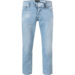 Replay Herren Jeans blau Baumwoll-Stretch Straight Fit