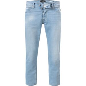 Replay Herren Jeans blau Baumwoll-Stretch Straight Fit