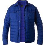 Strellson Herren Daunenjacke blau Mikrofaser unifarben