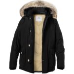 WOOLRICH Herren Daunenjacke schwarz Baumwolle unifarben