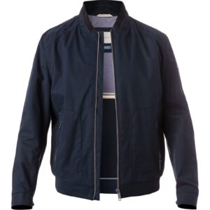 bugatti Herren Jacke blau Baumwolle unifarben