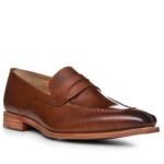 rosso e nero Herren Loafer braun Glattleder